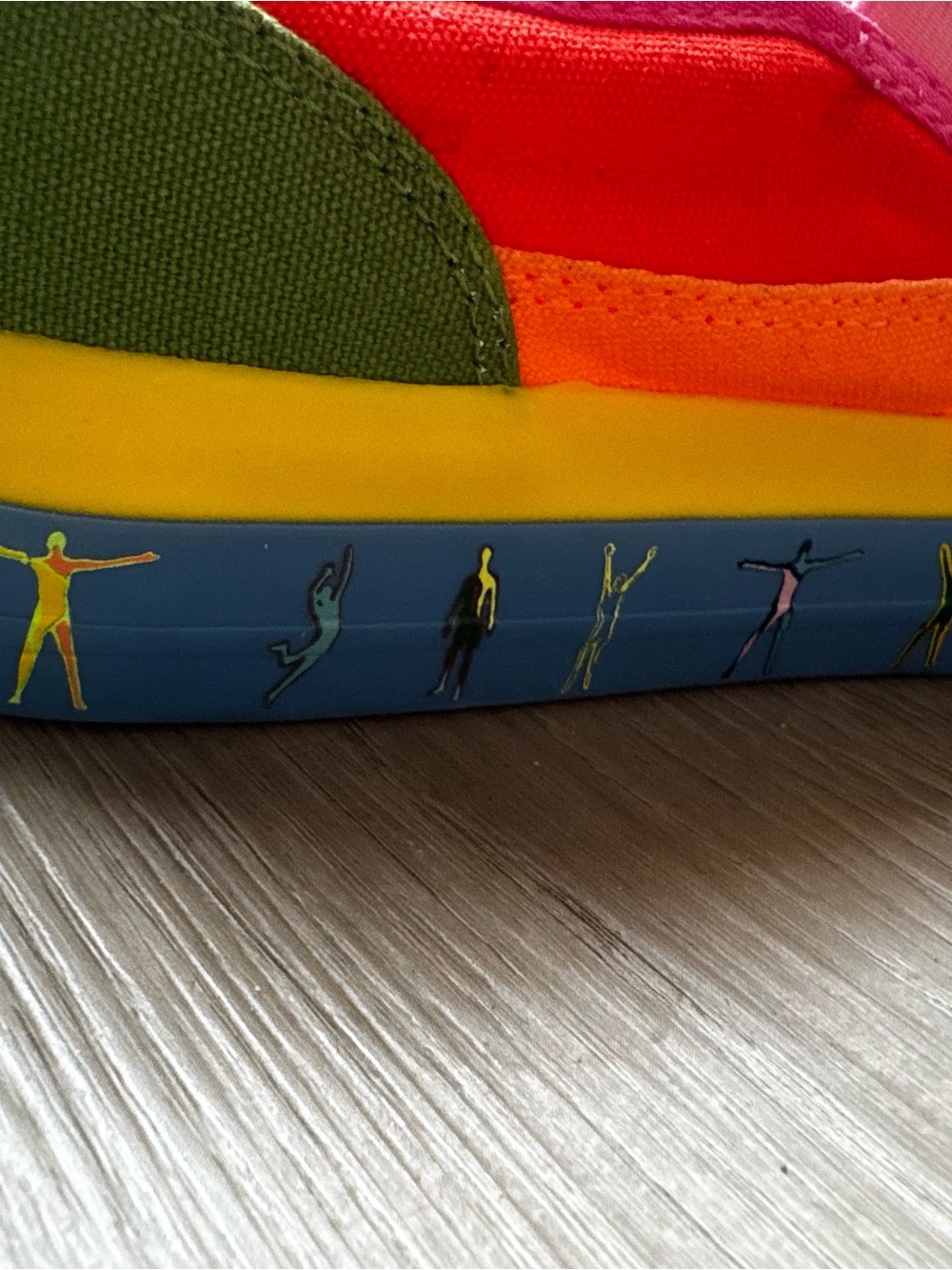 adidas Multicolor Slip-On Sneakers in Red, Orange, Pink and Yellow - Picture 7 of 13